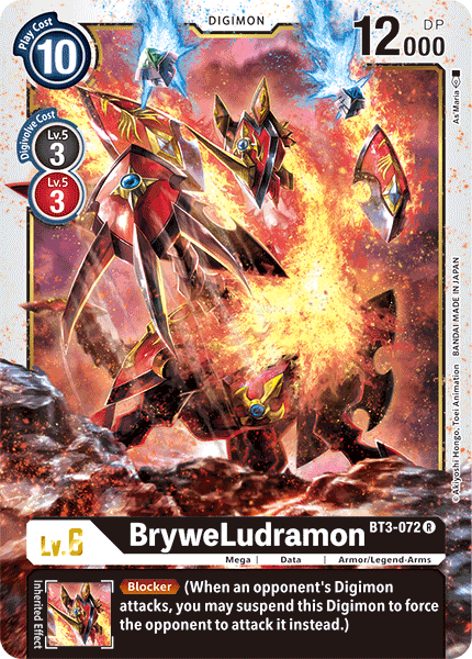 Digimon TCG Card BT3-072 BryweLudramon