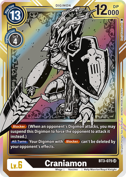 Digimon TCG Card 'BT3-075_P1' 'Craniamon'