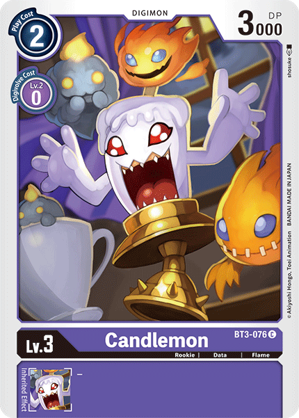 Digimon TCG Card BT3-076 Candlemon