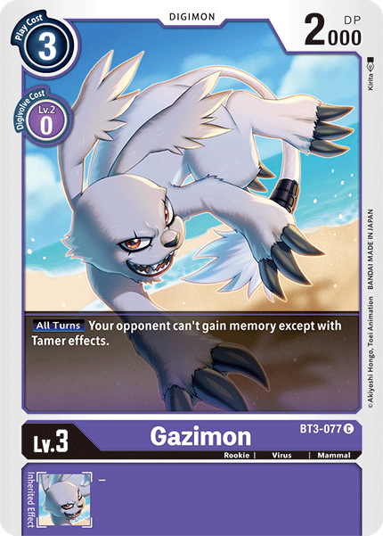 Digimon TCG Card BT3-077 Gazimon