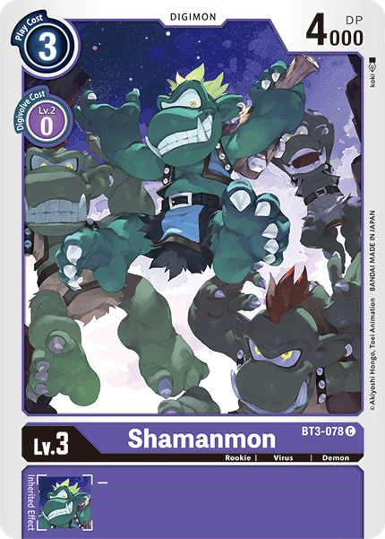 Digimon TCG Card BT3-078 Shamamon