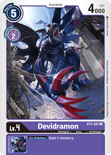 Digimon TCG Card BT3-081 Devidramon