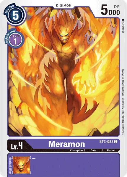 Digimon TCG Card 'BT3-083' 'Meramon'