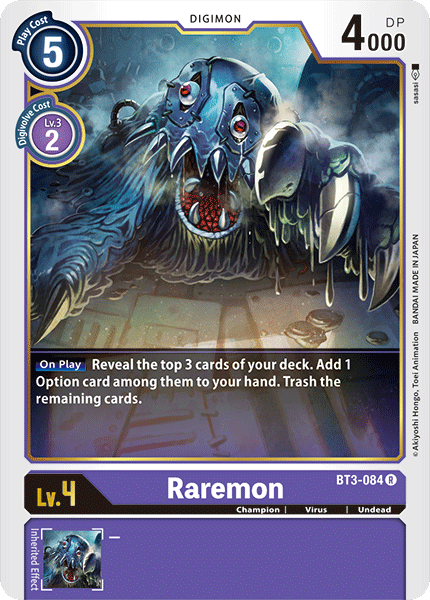 Digimon TCG Card 'BT3-084' 'Raremon'