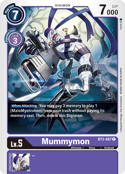 Digimon TCG Card 'BT3-087' 'Mummymon'