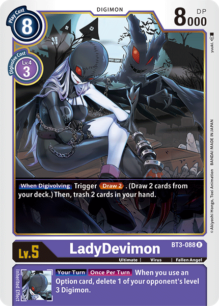 Digimon TCG Card BT3-088 LadyDevimon