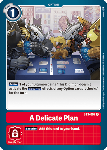Digimon TCG Card 'BT3-097' 'A Delicate Plan'
