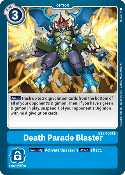 Digimon TCG Card BT3-100 Death Parade Blaster