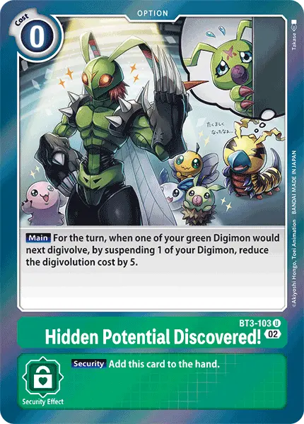 Digimon TCG Card BT3-103_P3 Hidden Potential Discovered!