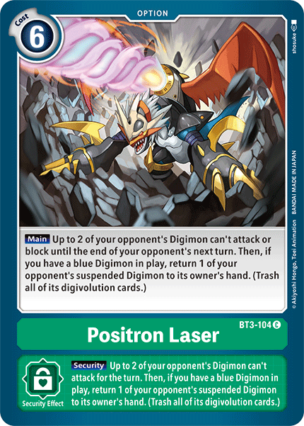 Digimon TCG Card BT3-104 Positron Laser