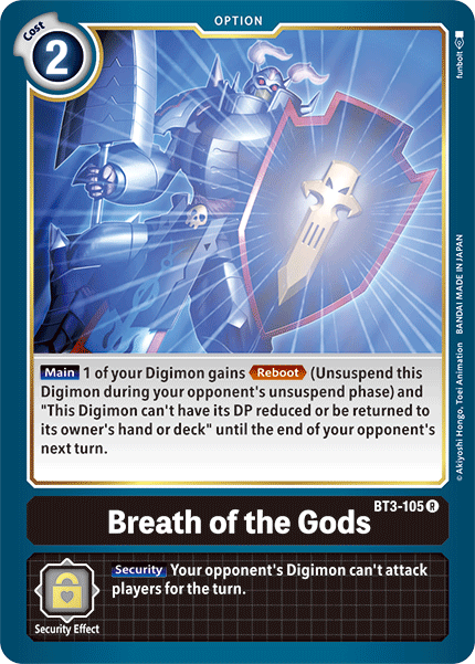 Digimon TCG Card 'BT3-105' 'Breath of the Gods'