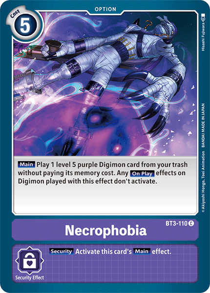 Digimon TCG Card 'BT3-110' 'Necrophobia'