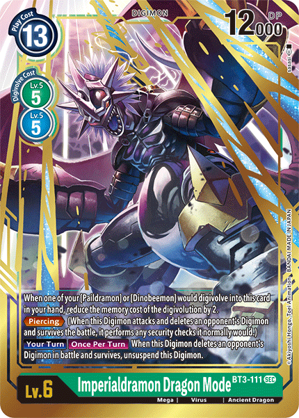 Digimon TCG Card BT3-111 Imperialdramon Dragon Mode