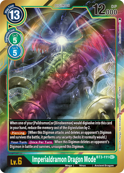 Digimon TCG Card BT3-111_P1 Imperialdramon Dragon Mode