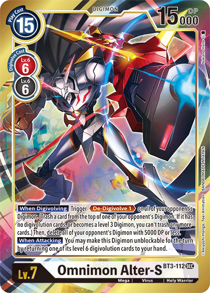 Digimon TCG Card 'BT3-112_P1' 'Omnimon Alter-S'