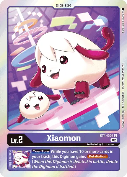 Digimon TCG Card BT4-006_P2 Xiaomon