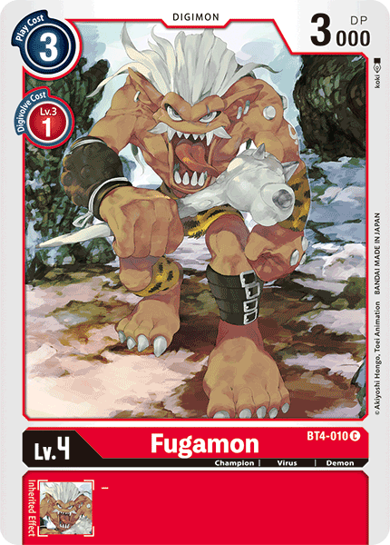 Digimon TCG Card BT4-010 Fugamon