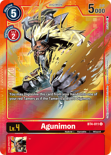 Digimon TCG Card 'BT4-011_P1' 'Agunimon'