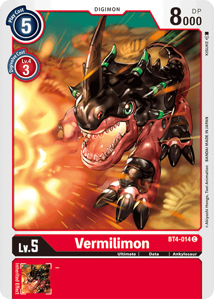 Digimon TCG Card BT4-014 Vermilimon