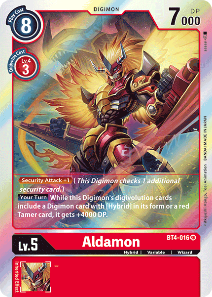 Digimon TCG Card BT4-016 Aldamon