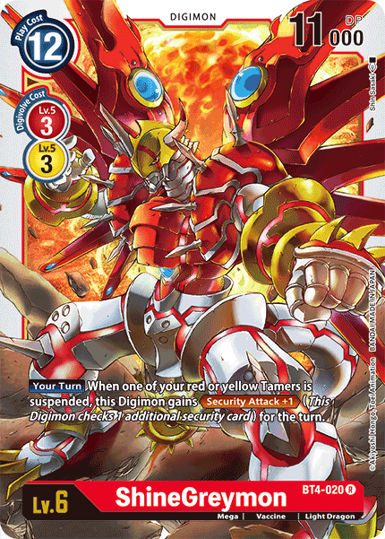 Digimon TCG Card BT4-020 ShineGreymon