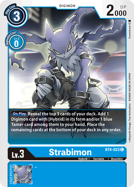 Digimon TCG Card 'BT4-023' 'Strabimon'