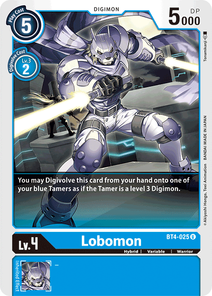 Digimon TCG Card 'BT4-025' 'Lobomon'