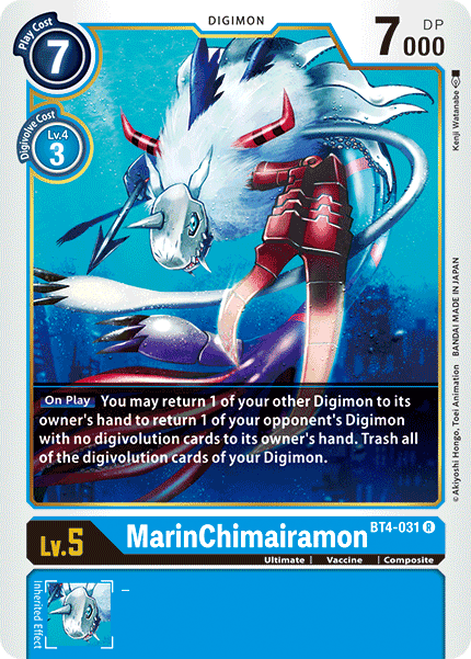 Digimon TCG Card BT4-031 MarinChimairamon