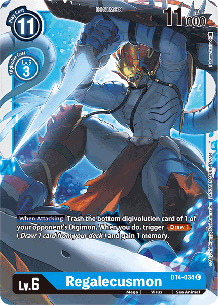 Digimon TCG Card BT4-034 Regalecusmon