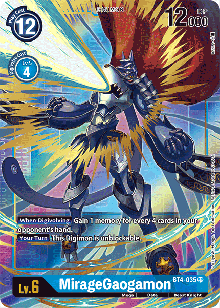 Digimon TCG Card 'BT4-035_P1' 'MirageGaoGamon'