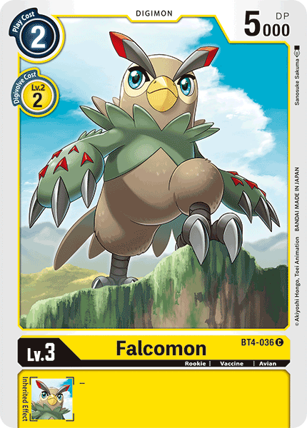 Digimon TCG Card BT4-036 Falcomon