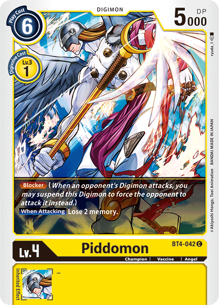 Digimon TCG Card BT4-042 Piddomon