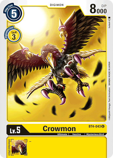 Digimon TCG Card 'BT4-043' 'Crowmon'