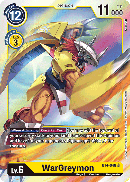 Deck WarGreymon - 2nd with preview of card BT4-048