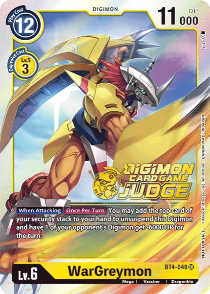 Digimon TCG Card 'BT4-048_P2' 'WarGreymon'