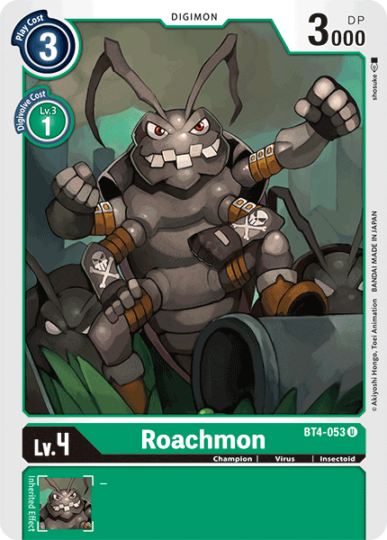 Digimon TCG Card BT4-053 Roachmon