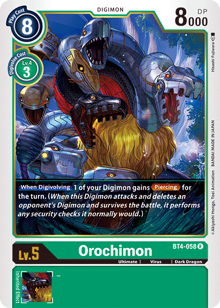 Digimon TCG Card 'BT4-058' 'Orochimon'