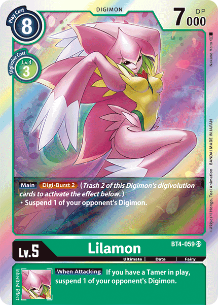 Digimon TCG Card BT4-059 Lilamon