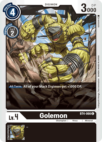 Digimon TCG Card BT4-066 Golemon