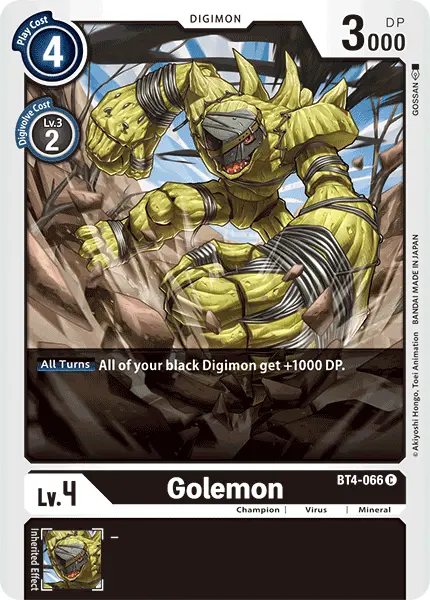 Digimon TCG Card 'BT4-066' 'Golemon'