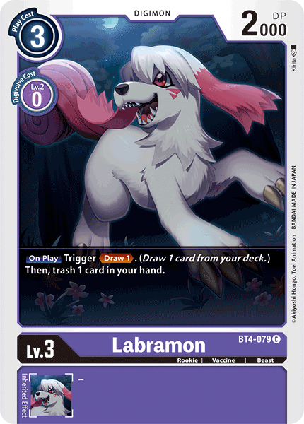 Digimon TCG Card BT4-079 Labramon