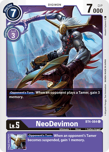 Digimon TCG Card 'BT4-084' 'NeoDevimon'