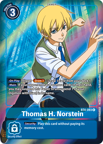 Digimon TCG Card BT4-093_P1 Thomas H. Norstein