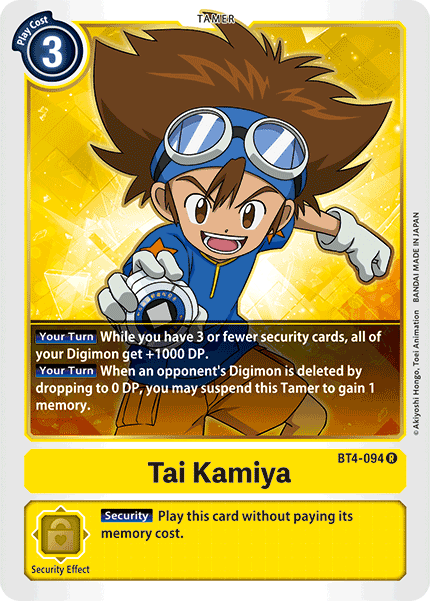 Digimon TCG Card BT4-094 Tai Kamiya