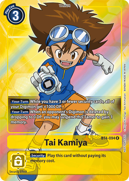 Digimon TCG Card BT4-094_P1 Tai Kamiya