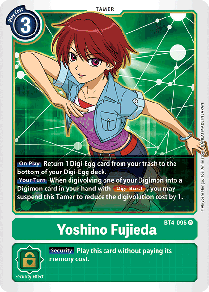 Digimon TCG Card 'BT4-095' 'Yoshino Fujieda'