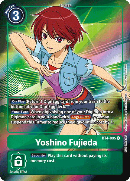 Digimon TCG Card 'BT4-095_P1' 'Yoshino Fujieda'