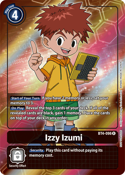 Digimon TCG Card 'BT4-096_P1' 'Izzy Izumi'