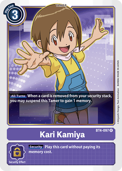 Digimon TCG Card 'BT4-097' 'Kari Kamiya'