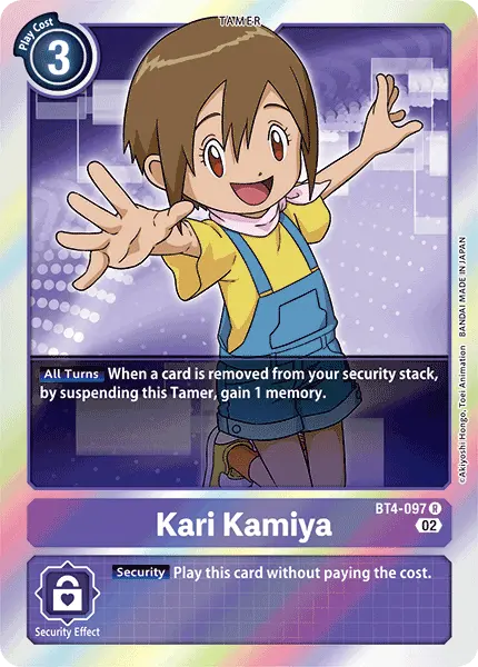 Digimon TCG Card BT4-097_P3 Kari Kamiya